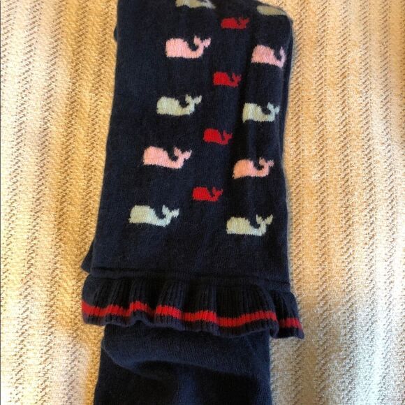 Vineyard Vines Multi Whale Ruffle Scarf and Pom Pom Beanie Set, O/S - Picture 5 of 9